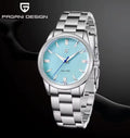Pagani Design – Esfera Azul Turquesa Texturizada Brazalete Acero