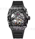 Deluxe 6039N1 – Automático Esqueleto Tourbillon Caja Camuflaje Negro