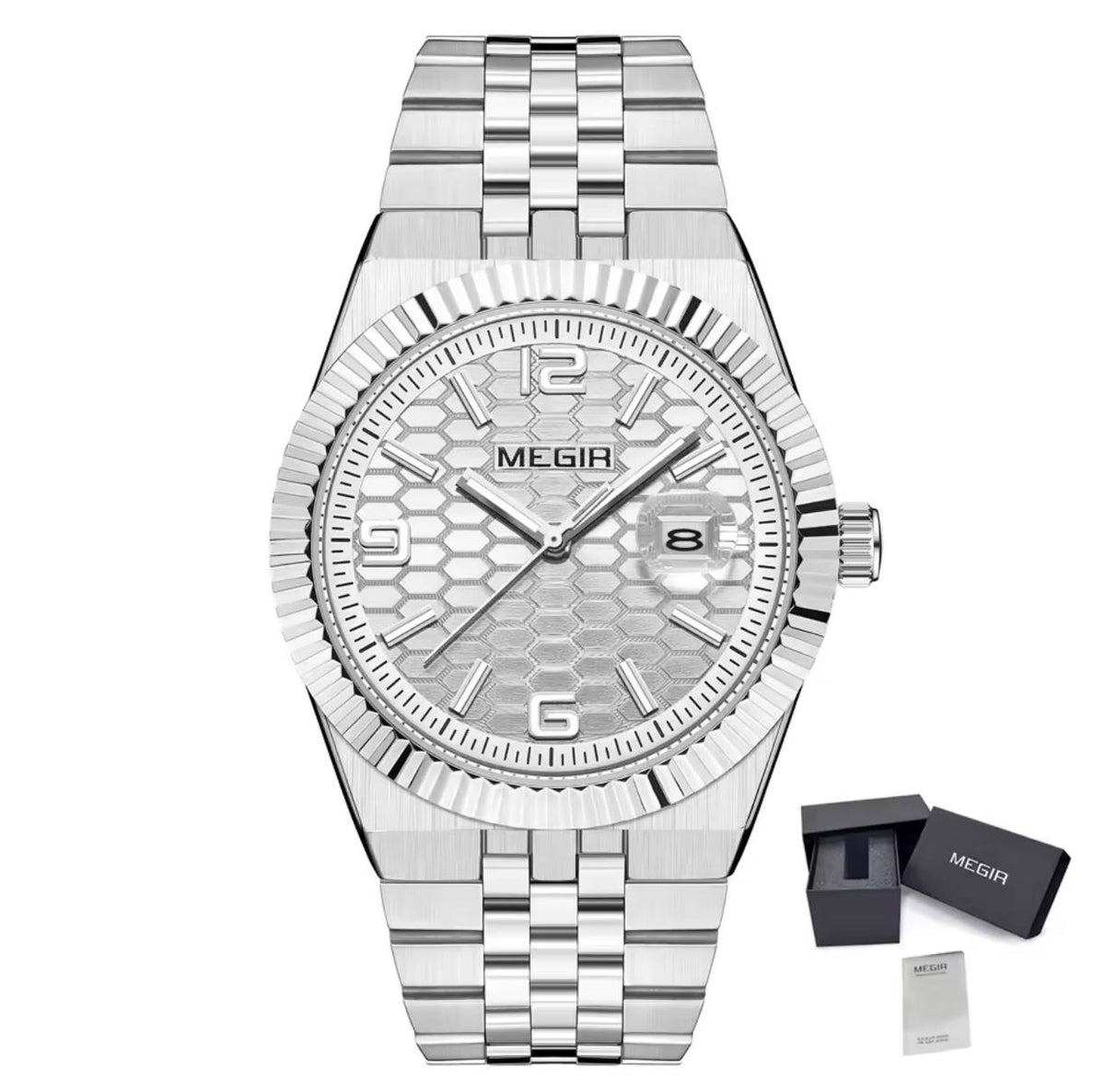 MEGIR 1101 – Reloj Plateado para Hombre