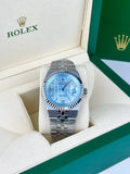Rolex Land-Dweller – Esfera Ice Blue Panal Brazalete Jubilee