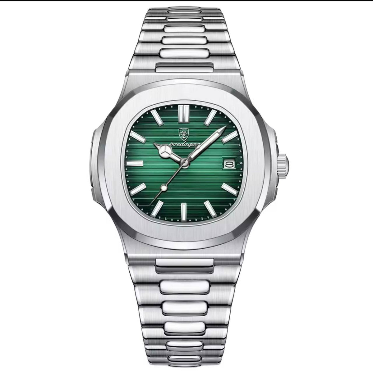 POEDAGAR 613 plateado con esfera verde