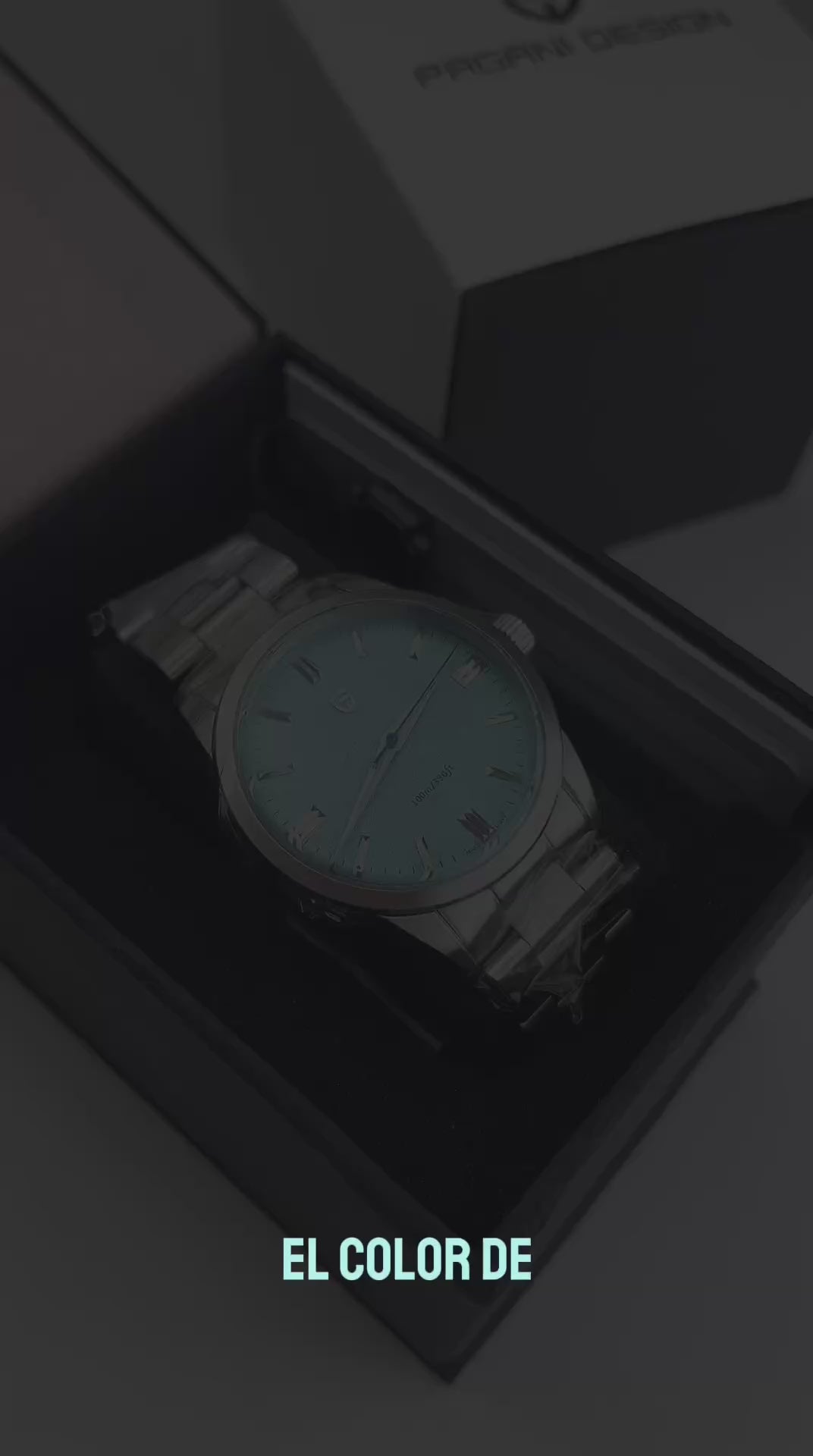 Pagani Design – Esfera Azul Turquesa Texturizada Brazalete Acero
