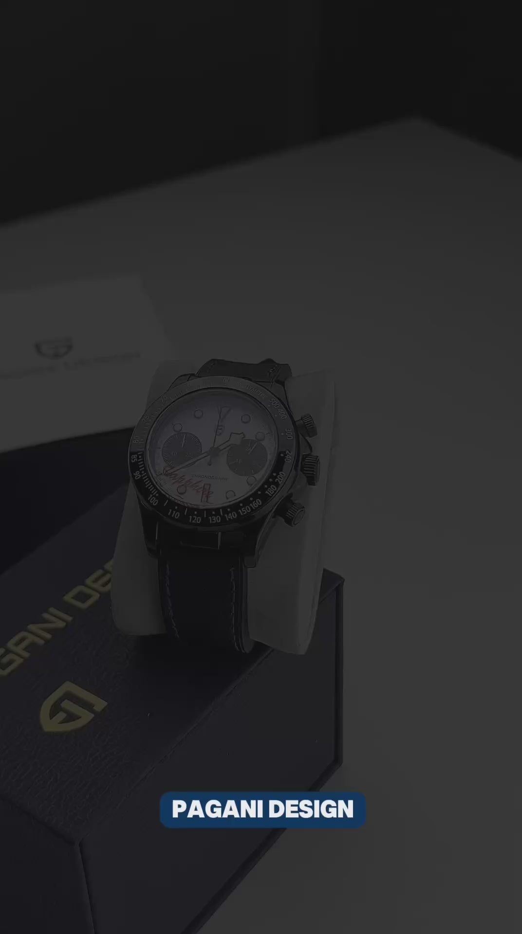 Pagani Design PD-1822 – Cronógrafo Esfera Blanca Correa Cuero Negro